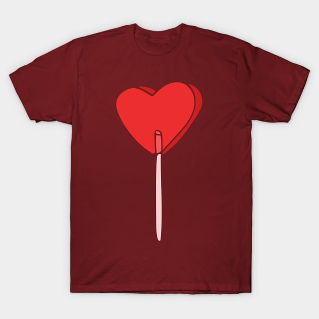 Heart Shaped Valentines Sucker T-Shirt by bubbsnugg